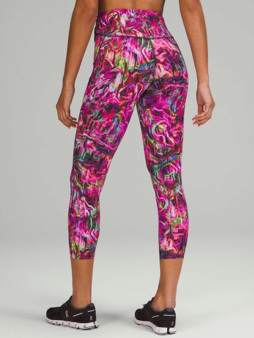 Lululemon Base Pace High-Rise Running Tight 25" Hyper Flow Pink Multi Size 2
